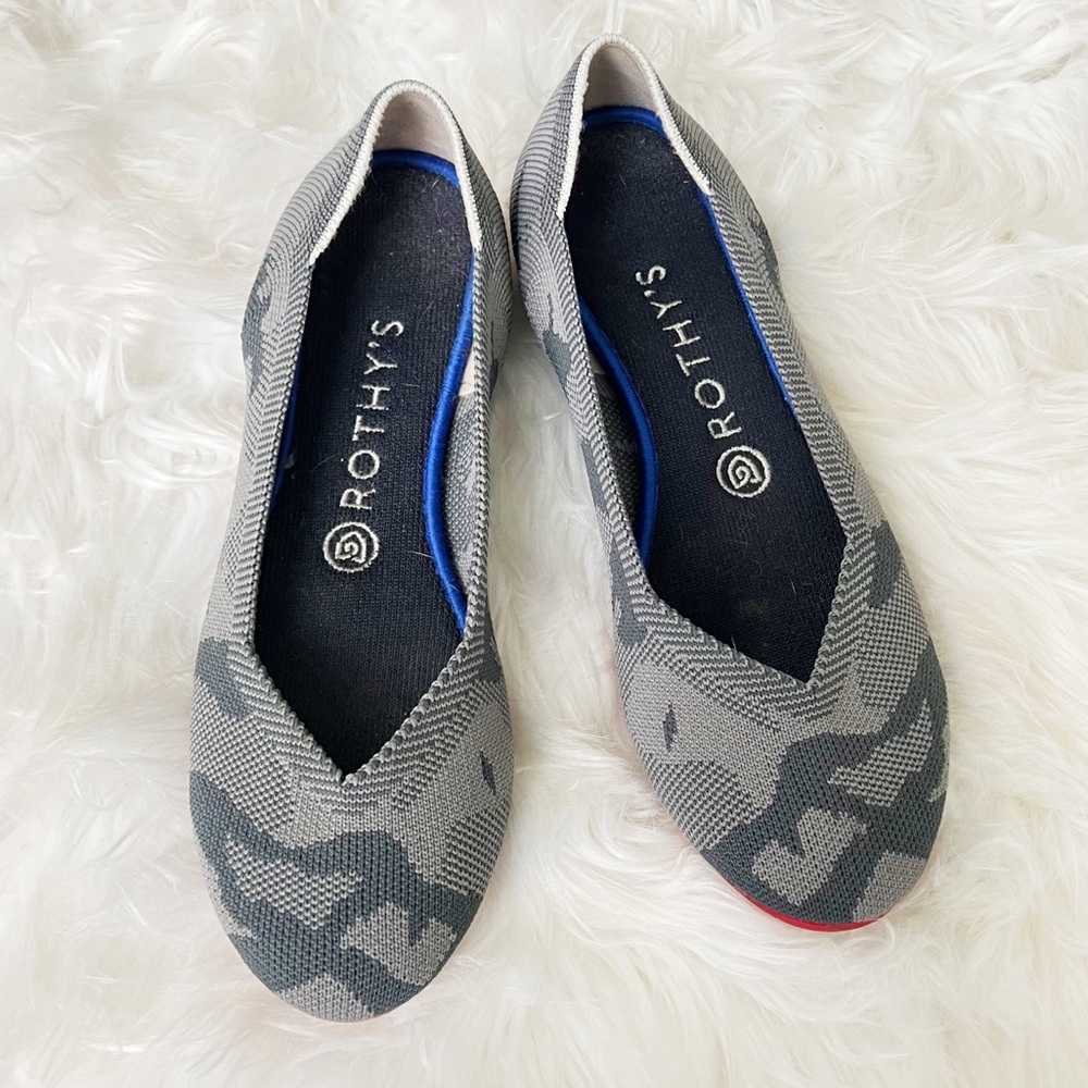Rothy’s Retired Round Toe Grey Camo - Picture 2 of 6